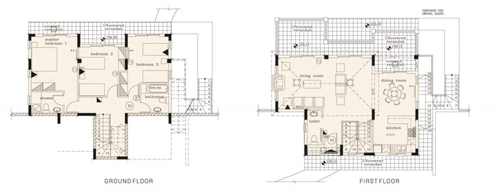 Floorplan for 3-bedroom Villa, Polis Chrysochous, Paphos, Cyprus