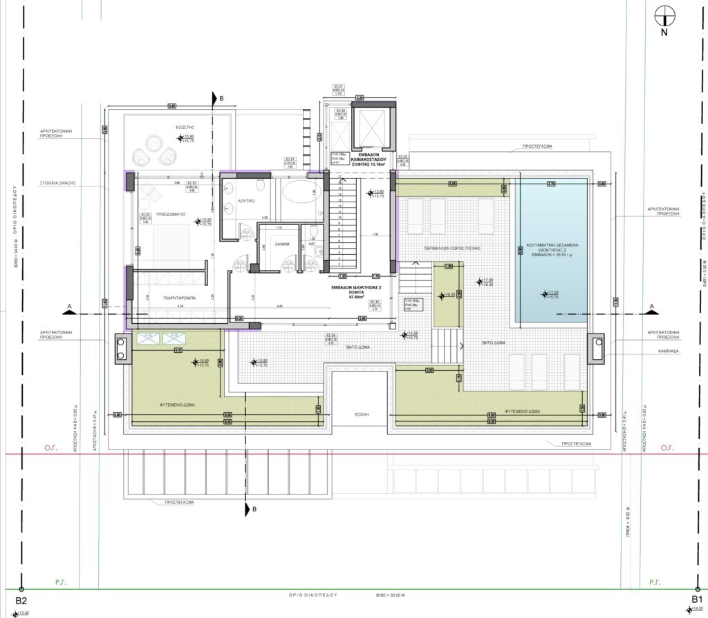 Floorplan for 4-bedroom Apartment, Vari, Athens, Greece