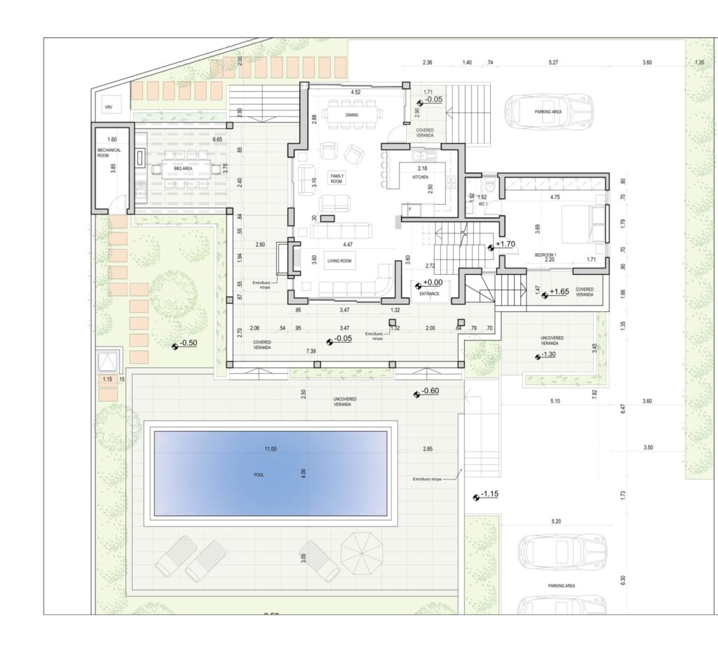 Floorplan for 4-bedroom Villa, Peyia, Paphos, Cyprus