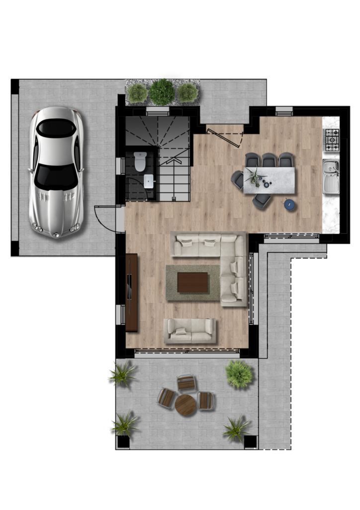 Floorplan for 3-bedroom Villa, Pernera, Famagusta, Cyprus