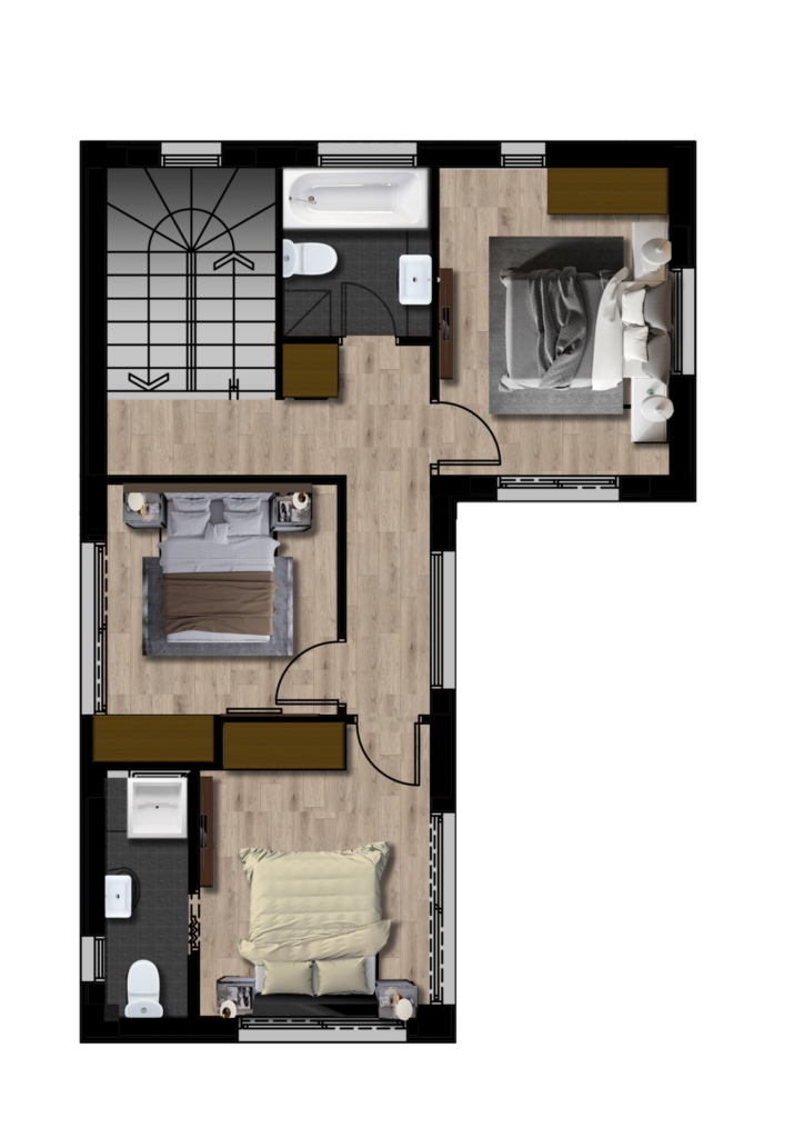 Floorplan for 3-bedroom Villa, Pernera, Famagusta, Cyprus