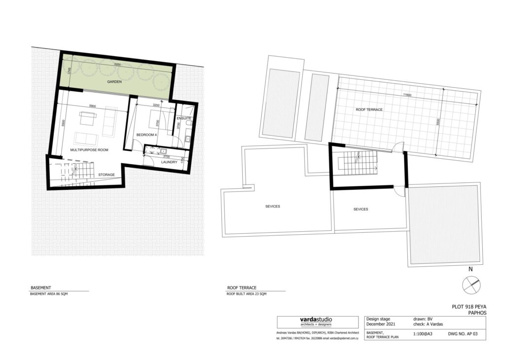 Floorplan for 4-bedroom Villa, Sea Caves, Paphos, Cyprus