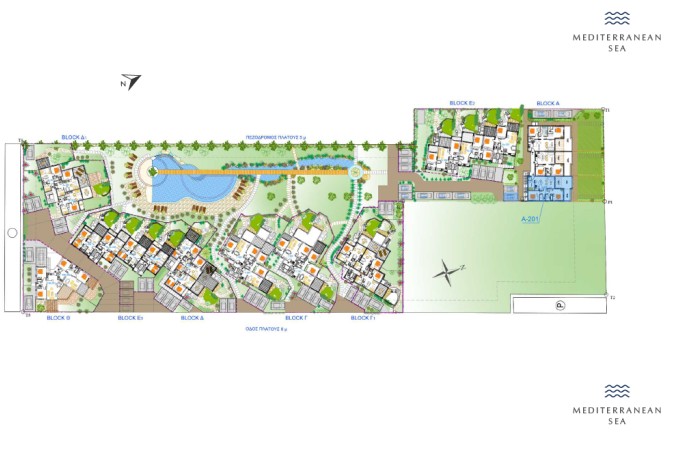 Floorplan for 3-bedroom Apartment, Pyrgos Psilonerou, Crete, Greece