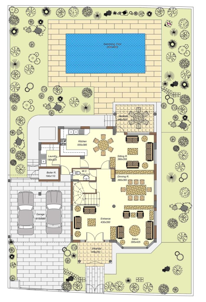 Floorplan for 5-bedroom Villa, Athalassa, Nicosia, Cyprus