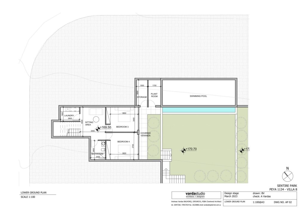 Floorplan for 4-bedroom Villa, Peyia, Paphos, Cyprus