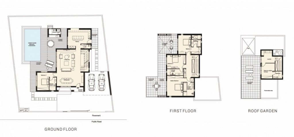 Floorplan for 5-bedroom Villa, Pafos, Paphos, Cyprus