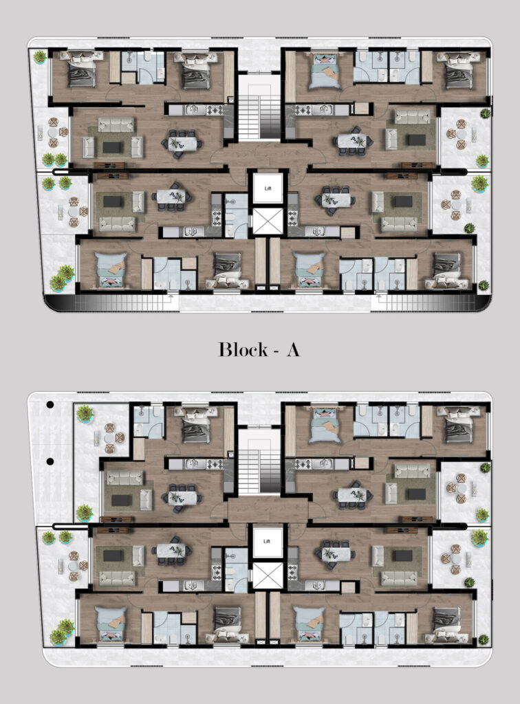 Floorplan for 2-bedroom Apartment, Paralimni, Famagusta, Cyprus