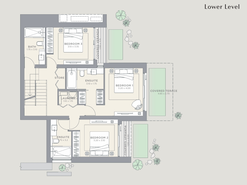 Floorplan for 3-bedroom Villa, Kallepia, Paphos, Cyprus