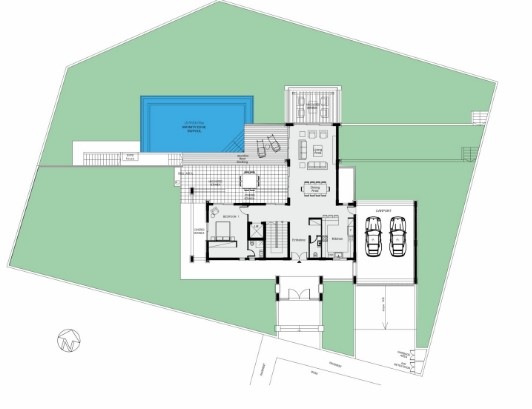 Floorplan for 5-bedroom Villa, Kouklia, Paphos, Cyprus