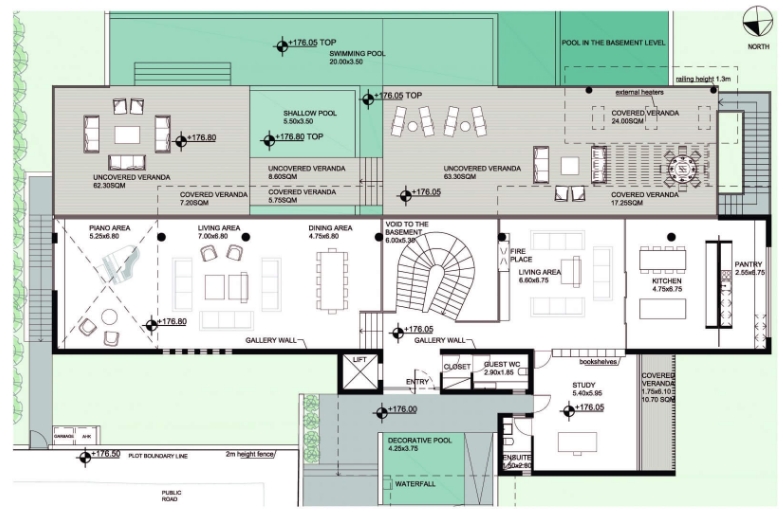 Floorplan for 6-bedroom Villa, Pegeia, Paphos, Cyprus