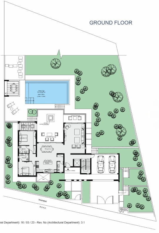 Floorplan for 5-bedroom Villa, Kouklia, Paphos, Cyprus