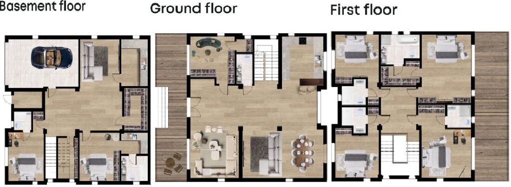 Floorplan for 5-bedroom Villa, Zygi, Larnaka, Cyprus