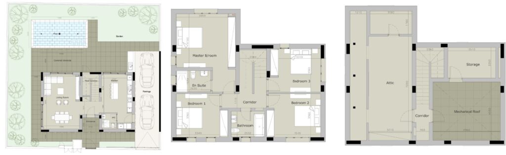 Floorplan for 5-bedroom Villa, Oroklini, Larnaka, Cyprus