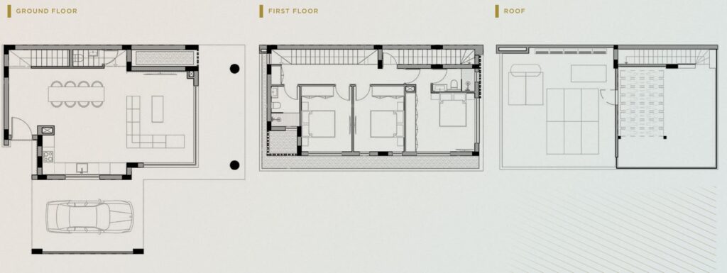 Floorplan for 3-bedroom Villa, Kapparis, Famagusta, Cyprus